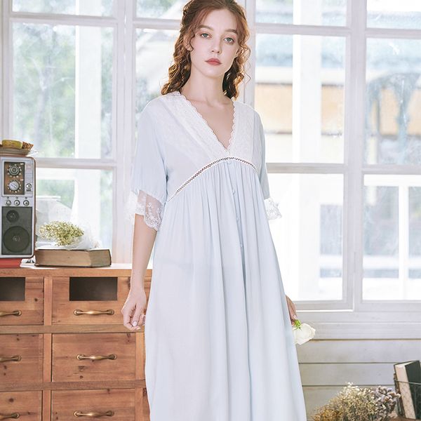 women's sleepwear autumn vintage cotton 2021 nightgown plus size women home wear night dress ladies nightwear lingerie nighty t656, Black;red
women's sleepwear autumn vintage cotton 2021 nightgown plus size women home wear night dress ladies nightwear lingerie nighty t656, Black;red