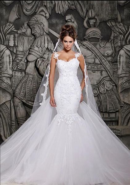 2019 berta lace wedding dresses illusion back with detachable train ivory tulle mermaid beaded applique berta bridal gowns custom, White
2019 berta lace wedding dresses illusion back with detachable train ivory tulle mermaid beaded applique berta bridal gowns custom, White