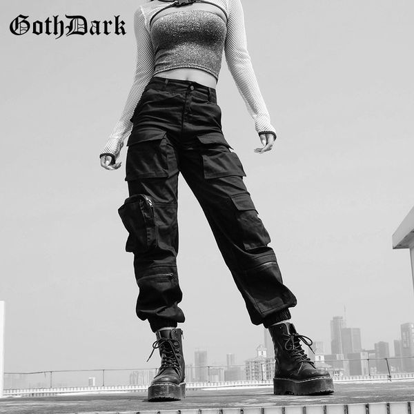 goth dark black high waist pleated gothic trousers pockets harajuku autumn 2020 fashion cargo pants patchwork zipper asymmetric, Black;white
goth dark black high waist pleated gothic trousers pockets harajuku autumn 2020 fashion cargo pants patchwork zipper asymmetric, Black;white