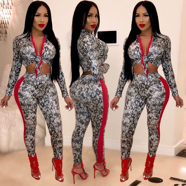 snake print unique two piece set women long sleeve tie front crop and long pants suits party 2 piece outfits for women, White
snake print unique two piece set women long sleeve tie front crop and long pants suits party 2 piece outfits for women, White