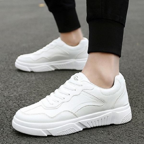 2019 new autumn men's shoes korean personality trend casual white shoes, Black
2019 new autumn men's shoes korean personality trend casual white shoes, Black