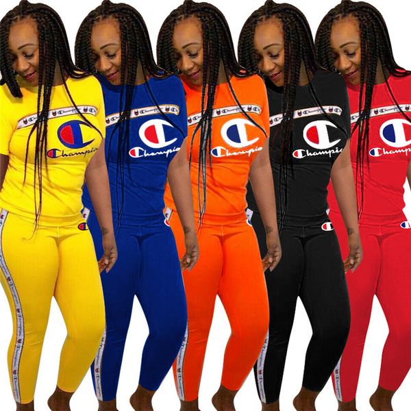 women champions letter tracksuit short sleeve t-shirt + pants leggings 2 piece set champi t shirt outfit jogger sportswear clothes a362, White
women champions letter tracksuit short sleeve t-shirt + pants leggings 2 piece set champi t shirt outfit jogger sportswear clothes a362, White