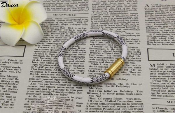 donia jewelry party european and american fashion classic leather titanium steel bracelet women's bracelet birthday gift, Black
donia jewelry party european and american fashion classic leather titanium steel bracelet women's bracelet birthday gift, Black