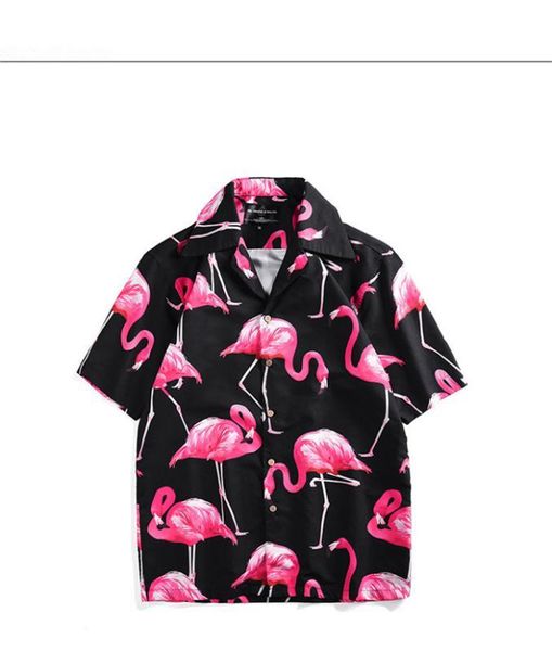 size flamingo casual shirt relaxing beach vacation style short sleeve lapel neck shirt summer mens puleses, White;black
size flamingo casual shirt relaxing beach vacation style short sleeve lapel neck shirt summer mens puleses, White;black