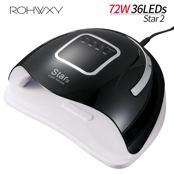 rohwxy star2 72w nail dryer uv led nail lamp ice lamp for drying all gel polish art manicure tool with auto infrared sensor
rohwxy star2 72w nail dryer uv led nail lamp ice lamp for drying all gel polish art manicure tool with auto infrared sensor