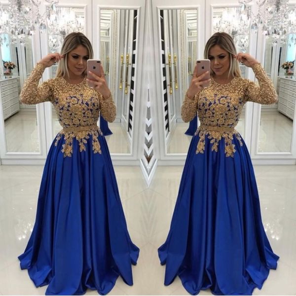 royal blue with gold appliques evening dresses caftan formal gowns illusion long sleeves sequin prom pageant dress evening wear, Black;red
royal blue with gold appliques evening dresses caftan formal gowns illusion long sleeves sequin prom pageant dress evening wear, Black;red