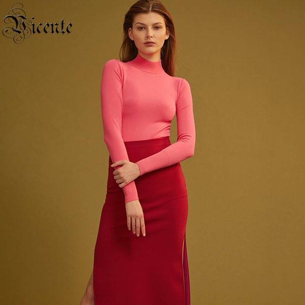 casual dresses vicente 2021 all bandage vestidos color block bodycon long sleeves turleneck celebrity party dress, Black;gray
casual dresses vicente 2021 all bandage vestidos color block bodycon long sleeves turleneck celebrity party dress, Black;gray
