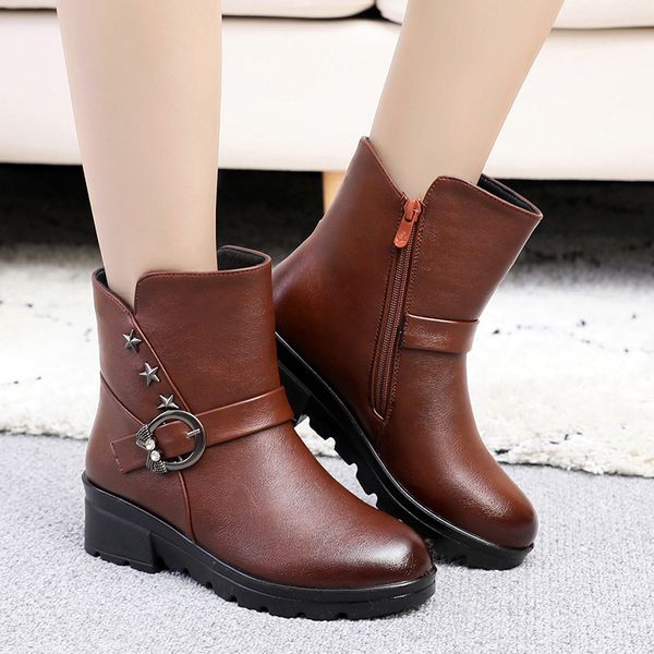 2019 new womens boots autumn winter fashion chunky heels ladies shoes woman flock ankle boots for women zipper botas mujer, Black
2019 new womens boots autumn winter fashion chunky heels ladies shoes woman flock ankle boots for women zipper botas mujer, Black