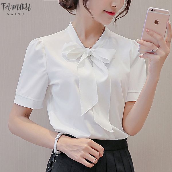 summer 2019 women short sleeve blouse cross ladies shirt chiffon korean style moda italiana mujer female clothing gia, White
summer 2019 women short sleeve blouse cross ladies shirt chiffon korean style moda italiana mujer female clothing gia, White