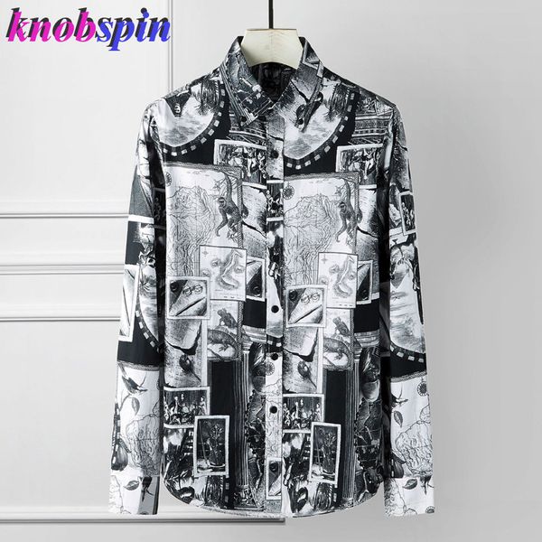 2019 brand printed shirt men casual long sleeve slim chemise homme business male dress shirts plus size 4xl camisas, White;black
2019 brand printed shirt men casual long sleeve slim chemise homme business male dress shirts plus size 4xl camisas, White;black