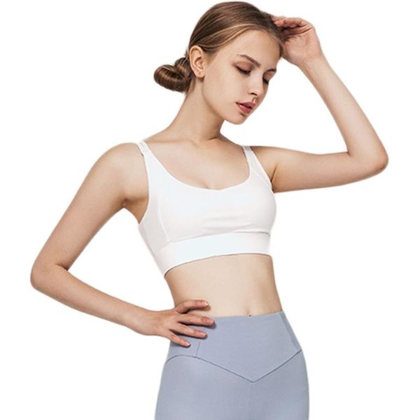 women sport bra high impact strappy workout bra cut out yoga activewear padded fitness athletic racing vest, White;black
women sport bra high impact strappy workout bra cut out yoga activewear padded fitness athletic racing vest, White;black