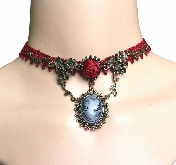 seblasy vintage gothic red flowers queen head necklaces pendants for women palace retro tribal jewelry accessories colliers gift, Golden;silver
seblasy vintage gothic red flowers queen head necklaces pendants for women palace retro tribal jewelry accessories colliers gift, Golden;silver