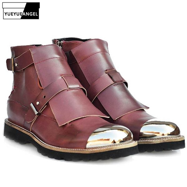 punk ankle boots metal toe fashion cow genuine leather zipper mens shoes male sapato masculino couro large size round toe black
punk ankle boots metal toe fashion cow genuine leather zipper mens shoes male sapato masculino couro large size round toe black