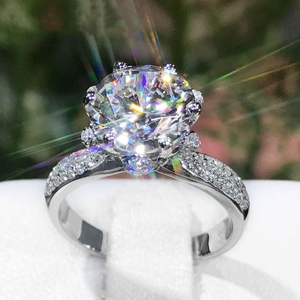 luxury 2ct simulated diamond engagement ring jewelry gift flower design solid 100% 925 sterling silver wedding rings for women size 5-10, Slivery;golden
luxury 2ct simulated diamond engagement ring jewelry gift flower design solid 100% 925 sterling silver wedding rings for women size 5-10, Slivery;golden