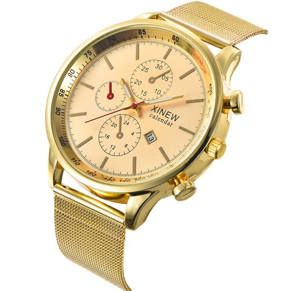 men's fashion xinew brand calendar watches stainless steel strap quartz movement watch men three eye decoration watches wholesale, Slivery;brown
men's fashion xinew brand calendar watches stainless steel strap quartz movement watch men three eye decoration watches wholesale, Slivery;brown