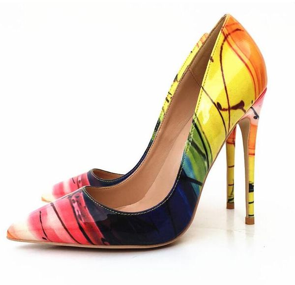 2019s fashion women wedding multi yellow patent leather poined toes high heeled heels shoes stiletto heel shoes pumps 12cm 8cm, Black
2019s fashion women wedding multi yellow patent leather poined toes high heeled heels shoes stiletto heel shoes pumps 12cm 8cm, Black