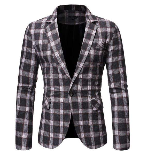 nice luxury classic men plaid casual blazer autumn spring fashion brand loose long suit, White;black
nice luxury classic men plaid casual blazer autumn spring fashion brand loose long suit, White;black