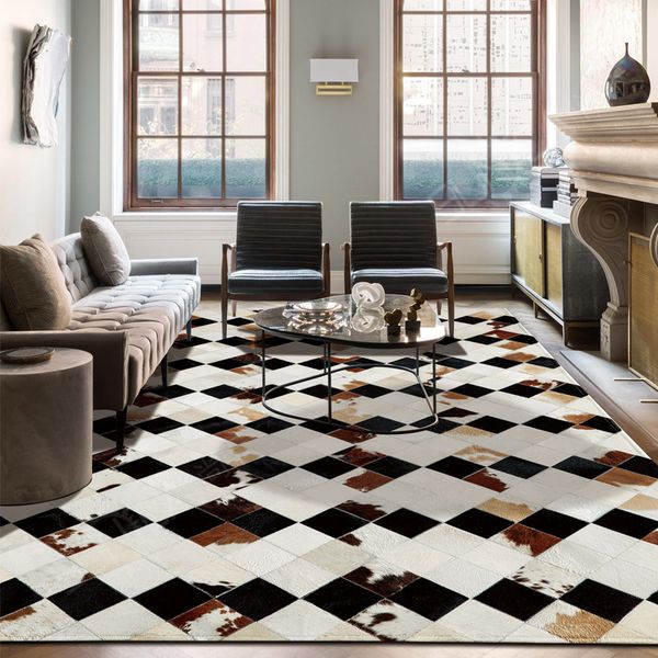 american style luxury cowhide skin fur plaid rug natural calfskin fur carpet for living room decoration dining room rug sales
american style luxury cowhide skin fur plaid rug natural calfskin fur carpet for living room decoration dining room rug sales