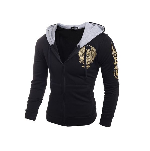 embossed printing sweater cardigan mens fleece hooded long seeved fashion men's slim hooded sweater solid color, Black
embossed printing sweater cardigan mens fleece hooded long seeved fashion men's slim hooded sweater solid color, Black