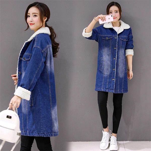 plus size 5xl long women jean jacket winter thick jean jacket faux fleece denim coat female with pocket loose warm denim outwear, Black;brown
plus size 5xl long women jean jacket winter thick jean jacket faux fleece denim coat female with pocket loose warm denim outwear, Black;brown