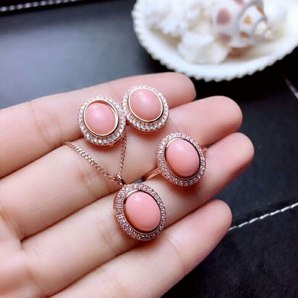 meibapj natural jelly pink coral gemstone 925 silver earrings ring pendant necklace 3 suits fine wedding jewelry sets for women, Black
meibapj natural jelly pink coral gemstone 925 silver earrings ring pendant necklace 3 suits fine wedding jewelry sets for women, Black
