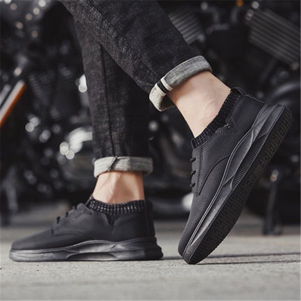 shoes 2019 men's autumn new breathable casual comfortable big scalp shoes england low boots, Black
shoes 2019 men's autumn new breathable casual comfortable big scalp shoes england low boots, Black