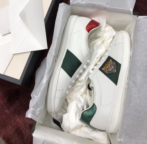 new white trainers designer shoes ace genuine leather sneaker 100% men women classic casual shoes python tiger bee flower spikes love sneak, Black
new white trainers designer shoes ace genuine leather sneaker 100% men women classic casual shoes python tiger bee flower spikes love sneak, Black