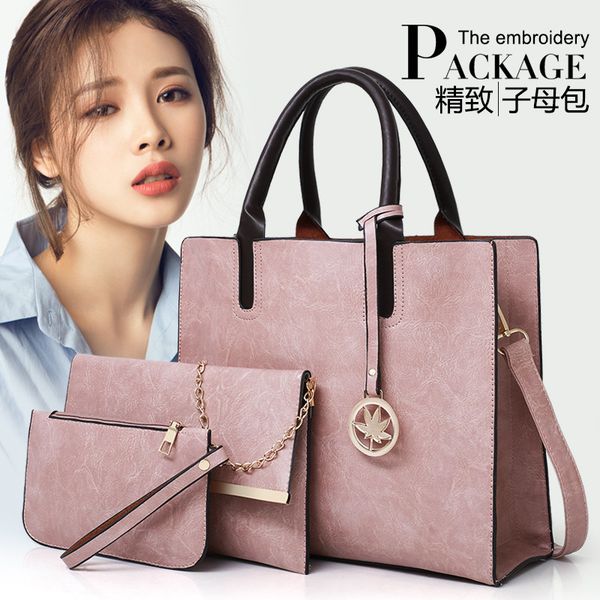 new style women's different size bags pu handbag simple big bag assortments shoulder bag fashion spring and summer