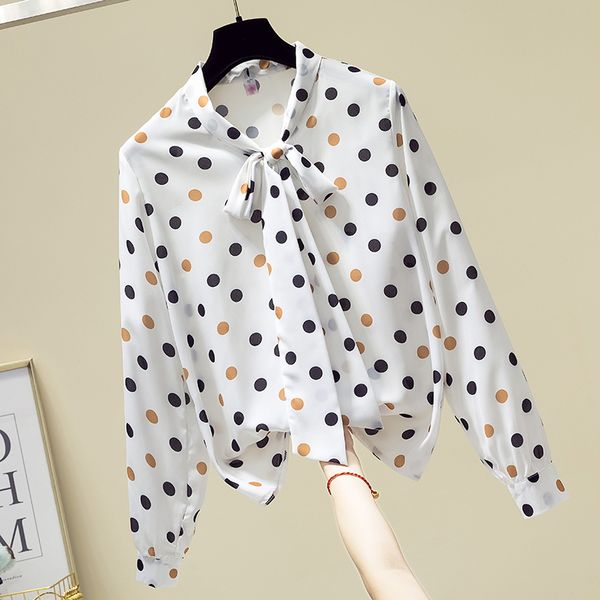 french style polka dot print long sleeve chiffon blouse women new butterfly-knot blouses spring autumn blusas femme shirt, White
french style polka dot print long sleeve chiffon blouse women new butterfly-knot blouses spring autumn blusas femme shirt, White