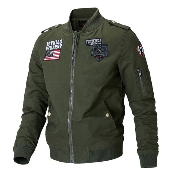 olome new arrivals men's bomber jacket design america army soldier style jackets men cotton autumn streetwear coat plus size 4xl, Black;brown
olome new arrivals men's bomber jacket design america army soldier style jackets men cotton autumn streetwear coat plus size 4xl, Black;brown