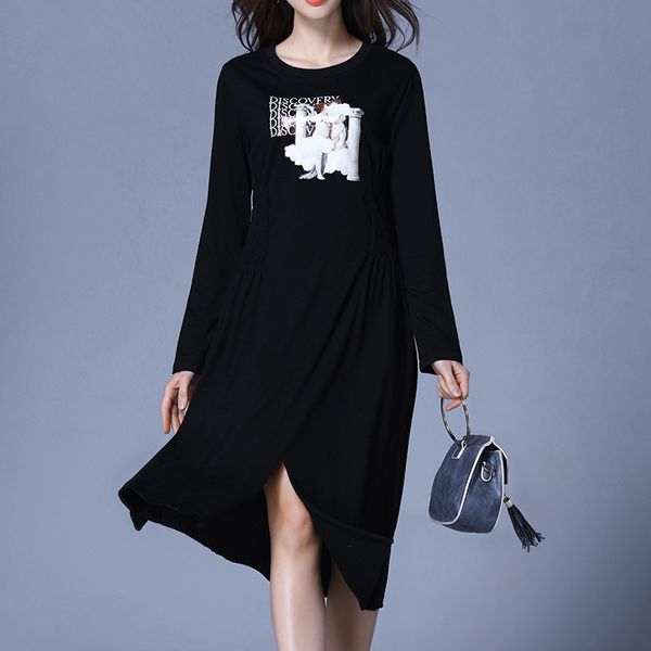plus size black print long sleeve tunic split knitted dress women elegant casual office party fashion beach dress lady clothing, Black;gray
plus size black print long sleeve tunic split knitted dress women elegant casual office party fashion beach dress lady clothing, Black;gray