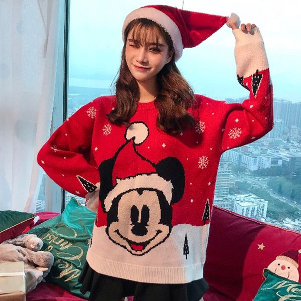 christmas sweaters women long sleeve autumn winter new year cartoon print knitted female pullover chic ladies jumper 2019, White;black
christmas sweaters women long sleeve autumn winter new year cartoon print knitted female pullover chic ladies jumper 2019, White;black