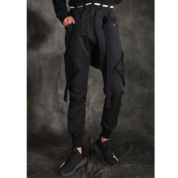 new 2019 men's clothing haren's lace pants feet sweat pants personality stylist ankle banded tide slacks singer costumes, Black
new 2019 men's clothing haren's lace pants feet sweat pants personality stylist ankle banded tide slacks singer costumes, Black
