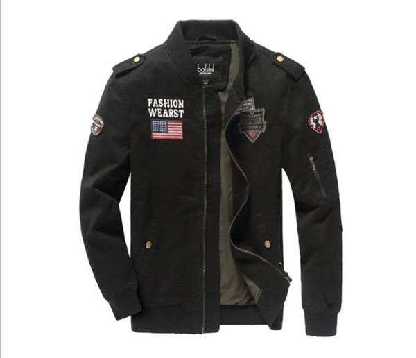 mens autumn cargo jackets solid panelled zipper fly coats stand collar long sleeved embroidery jacket mens clothing, Black;brown
mens autumn cargo jackets solid panelled zipper fly coats stand collar long sleeved embroidery jacket mens clothing, Black;brown