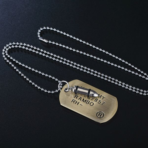 fashion necklace jewelry copper bullet id men's sweater tag military pendant personalized chain soldiers for male quwhi
fashion necklace jewelry copper bullet id men's sweater tag military pendant personalized chain soldiers for male quwhi
