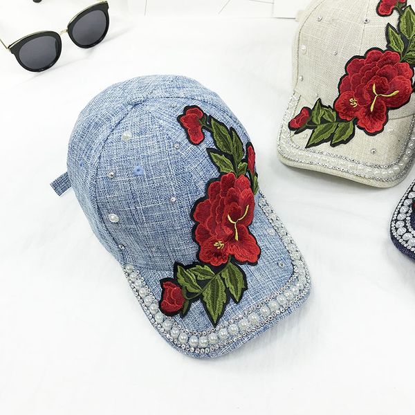 totrust rose embroidery cap women 2019 snapback outdoor hat for women fitted baseball cap beading adjustable casual casquette, Blue;gray
totrust rose embroidery cap women 2019 snapback outdoor hat for women fitted baseball cap beading adjustable casual casquette, Blue;gray