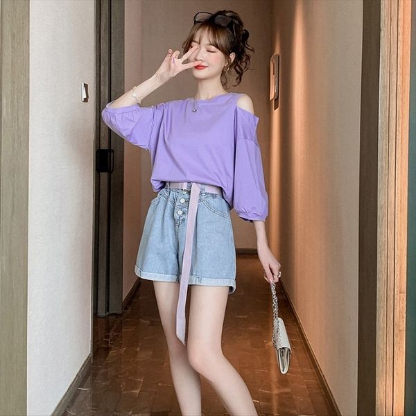 t-shirt female ins super short sleeve t-shirt nursing care 2020 fashion loose shoulder-exposed care machine bubble sleeve purple top, White
t-shirt female ins super short sleeve t-shirt nursing care 2020 fashion loose shoulder-exposed care machine bubble sleeve purple top, White