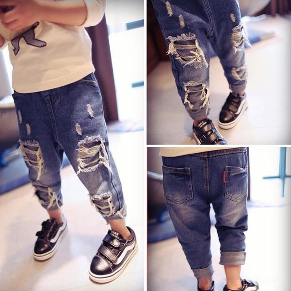 Kids Boys Holes Jeans Broken Pants Ripped Denim Distressed Trousers Baby Cotton Elastic Waist Bebe Menino Boys Clothing, Blue
Kids Boys Holes Jeans Broken Pants Ripped Denim Distressed Trousers Baby Cotton Elastic Waist Bebe Menino Boys Clothing, Blue