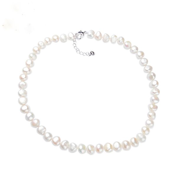 jxryxrth white natural baroque pearl choker necklace 9-10mm real freshwater pearl jewelry for women fashion gift, Silver
jxryxrth white natural baroque pearl choker necklace 9-10mm real freshwater pearl jewelry for women fashion gift, Silver