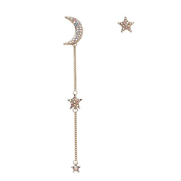 korea thending moon star long earrings for women fashion asymmetrical earrings rhinestone earings fashion jewelry accessories, Silver
korea thending moon star long earrings for women fashion asymmetrical earrings rhinestone earings fashion jewelry accessories, Silver