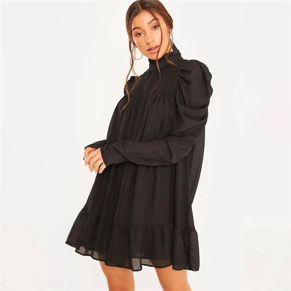 collar long sleeve plus size dresses womens casual solid color teenager a line dresses womes designer stand, Black;gray
collar long sleeve plus size dresses womens casual solid color teenager a line dresses womes designer stand, Black;gray