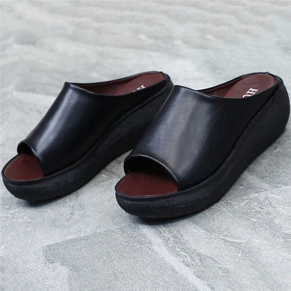 women fish mouth high heels sandals platform slope sandals slippers female casual solid color wedges slippers, Black
women fish mouth high heels sandals platform slope sandals slippers female casual solid color wedges slippers, Black