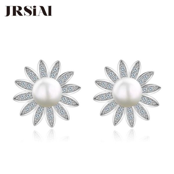 jrsial 925 sterling silver jewelry pearl earrings korean earrings inlaid zircon freshwater beads creative flower pearl, Golden;silver
jrsial 925 sterling silver jewelry pearl earrings korean earrings inlaid zircon freshwater beads creative flower pearl, Golden;silver