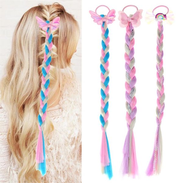 fashion cute girls colorful wig hair ropes princess twist braid elastic hair bands ponytail headwear kids accessories, Slivery;white
fashion cute girls colorful wig hair ropes princess twist braid elastic hair bands ponytail headwear kids accessories, Slivery;white