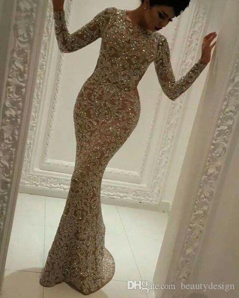 2020 arabic full sequined prom dress bateau neckline beads long sleeves celebrity party gowns mermaid vestidos de fiesta evening dress, Black
2020 arabic full sequined prom dress bateau neckline beads long sleeves celebrity party gowns mermaid vestidos de fiesta evening dress, Black