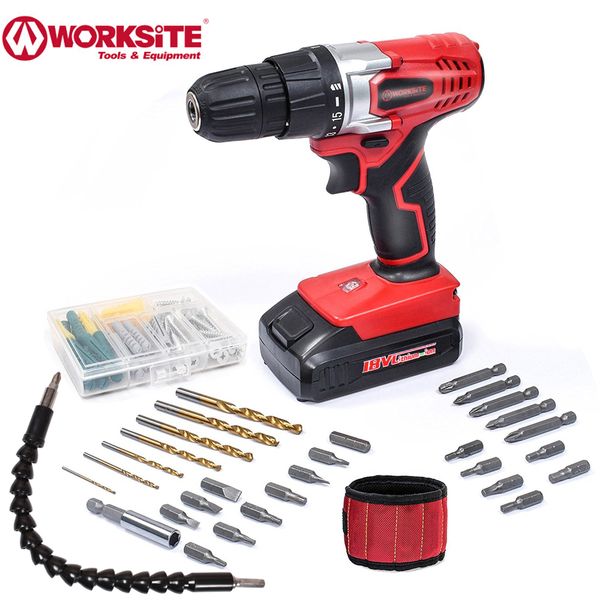 rechargeable 18v electric screwdriver cordless drill lithium battery worksite built-in led light power tool with 29 pcs bits
rechargeable 18v electric screwdriver cordless drill lithium battery worksite built-in led light power tool with 29 pcs bits