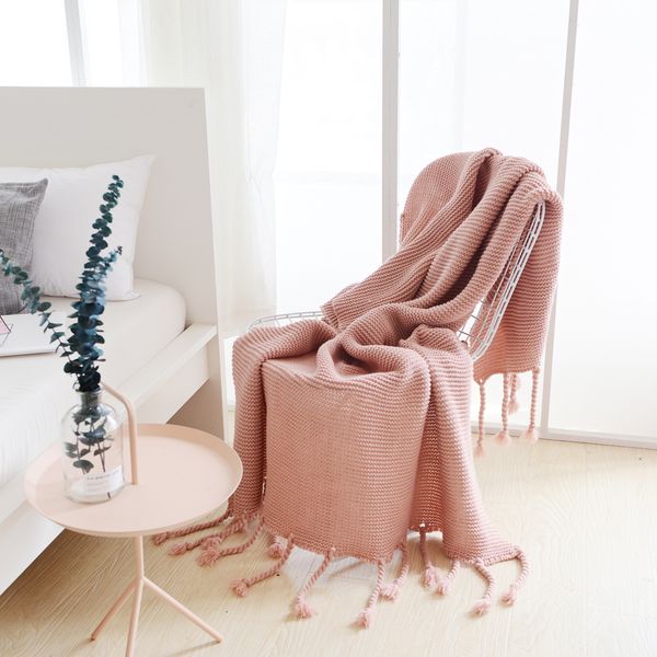 american style thread blanket with tassel solid throw blanket for bed sofa office home textile wool knitted carpet 130x170cm
american style thread blanket with tassel solid throw blanket for bed sofa office home textile wool knitted carpet 130x170cm