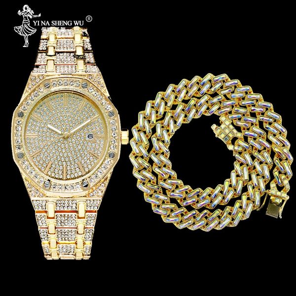 hip hop 15mm gold silver iced out paved rhinestones geometric square necklaces & watch cz bling cuban chain men rapper jewelry
hip hop 15mm gold silver iced out paved rhinestones geometric square necklaces & watch cz bling cuban chain men rapper jewelry