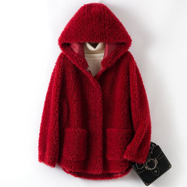 100% sheep shearing jacket women real fur coat winter warm jacket hooded 2020 korean vintage wool coat female fur hiver 077, Black
100% sheep shearing jacket women real fur coat winter warm jacket hooded 2020 korean vintage wool coat female fur hiver 077, Black