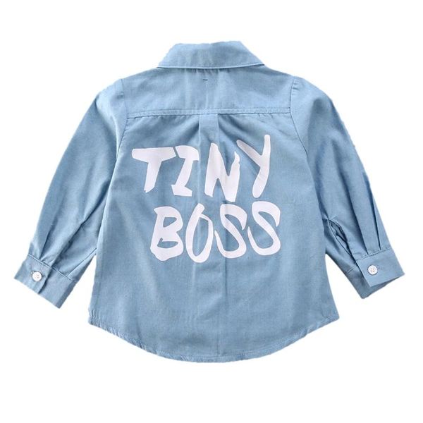 2-7y infant kid baby girl denim jacket shirts tiny boss letter print blue long sleeve coat shirt, White;black
2-7y infant kid baby girl denim jacket shirts tiny boss letter print blue long sleeve coat shirt, White;black